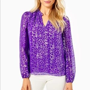 Lilly Pulitzer Giana Silk Top — XL, NWT